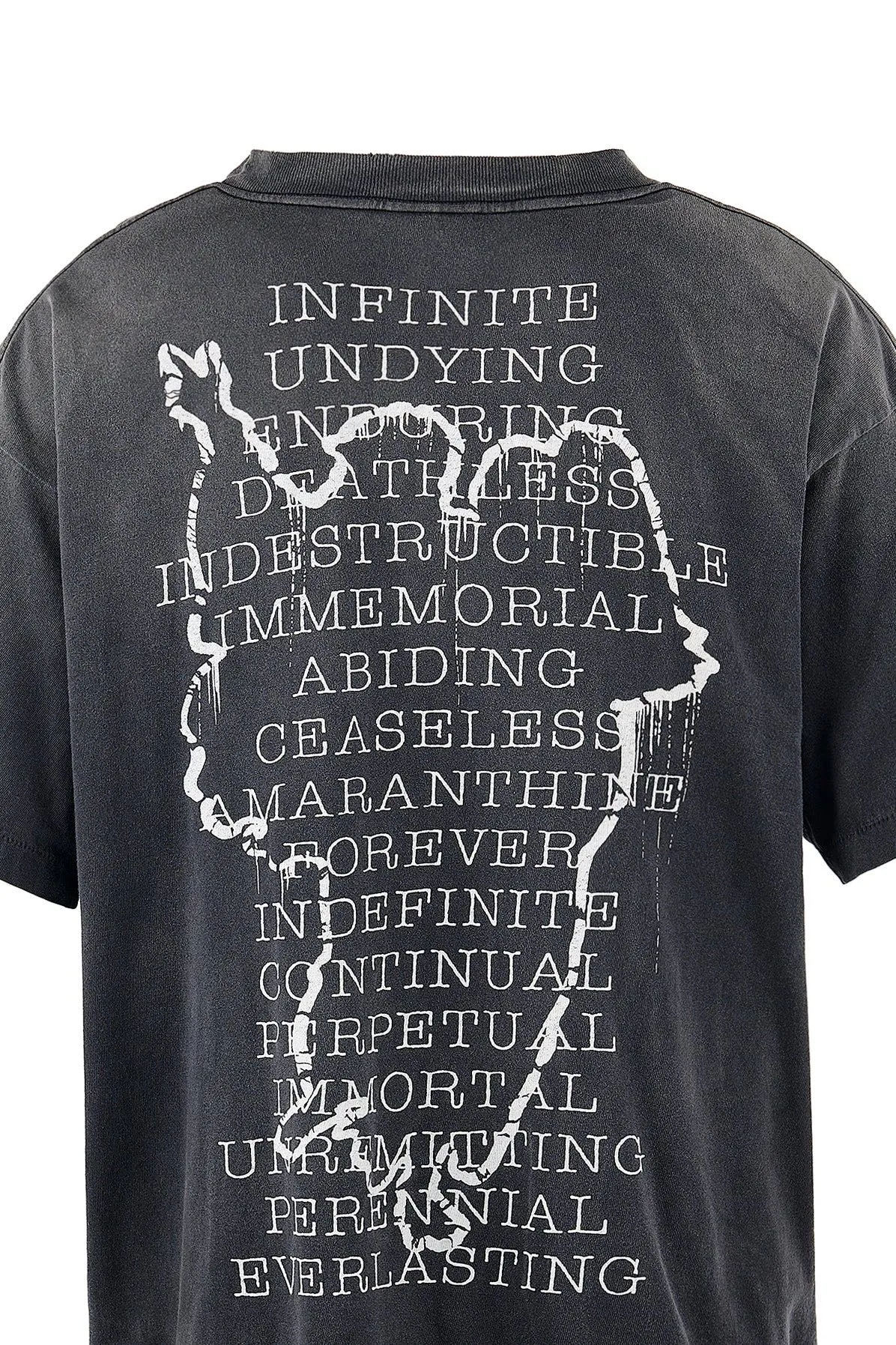SAINT Mxxxxxx SS TEE/HOPE SPRING/BLK Jesus slogan retro distressed TEE, washed black S-XL, consistent with the original version, cylindrical side seam OE yarn fabric, garment dyeing, heavy wash water fading, bust bandage fading, correct version matching, original matching accessories, original level printing restoration